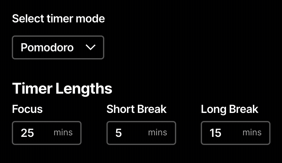 Animated image of the timer duration being changed in the Flocus Dashboard settings panel