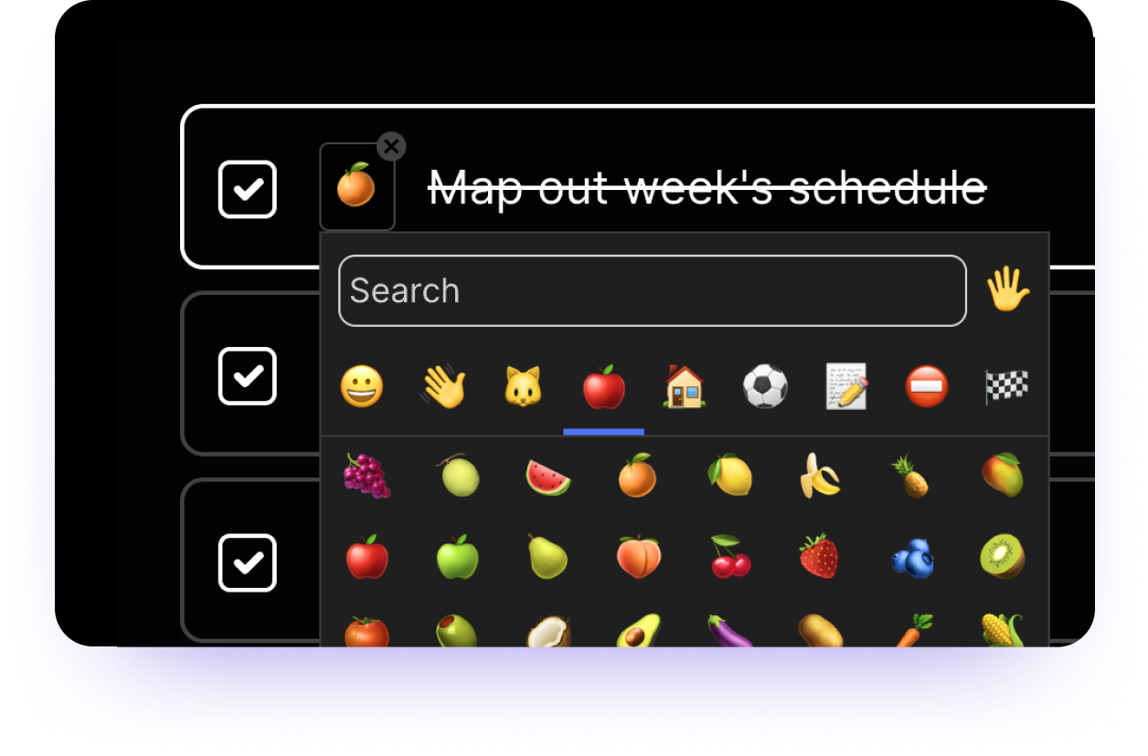 Screenshots of the task timer and task list in Flocus
